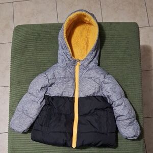 Swiss Tech Kids Puffer Jacket - Gray, Black, Yellow